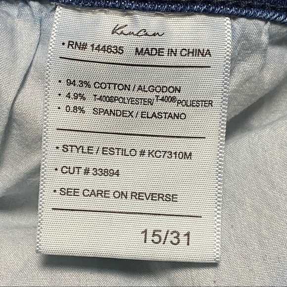 Kancan Jean Women’s Size 15/31 Medium Wash At Last Distressed Button Fly Jeans - Picture 11 of 13